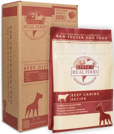 Steve's Real Food Beef Nuggets Raw Frozen Dog & Cat Food