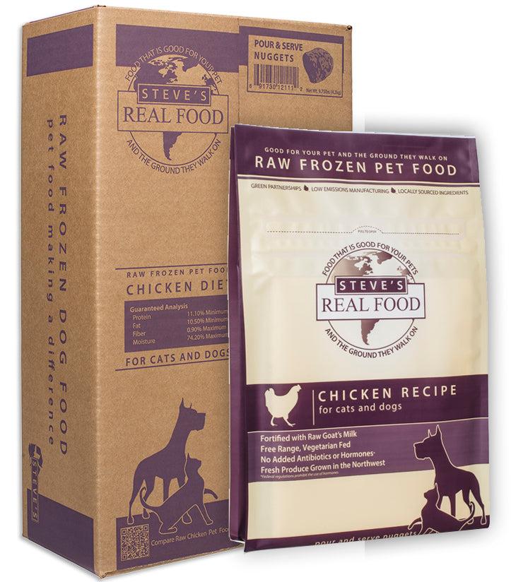Steve's Real Food Chicken Nuggets Raw Frozen Dog & Cat Food