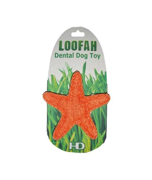 Hip Doggie Barker's Bowtique Loofah Starfish Dental Dog Toy