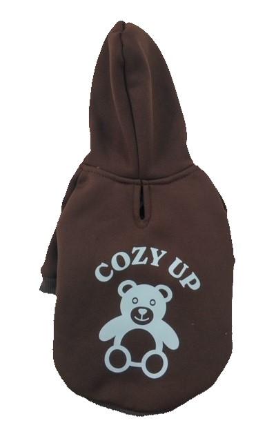 Hip Doggie Barker's Bowtique Ivory Ella Cozy-Up Dog Hoodie,