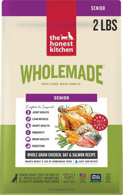 The Honest Kitchen Wholemade Dehydrated Chicken Oat Salmon Senior Dog Food
