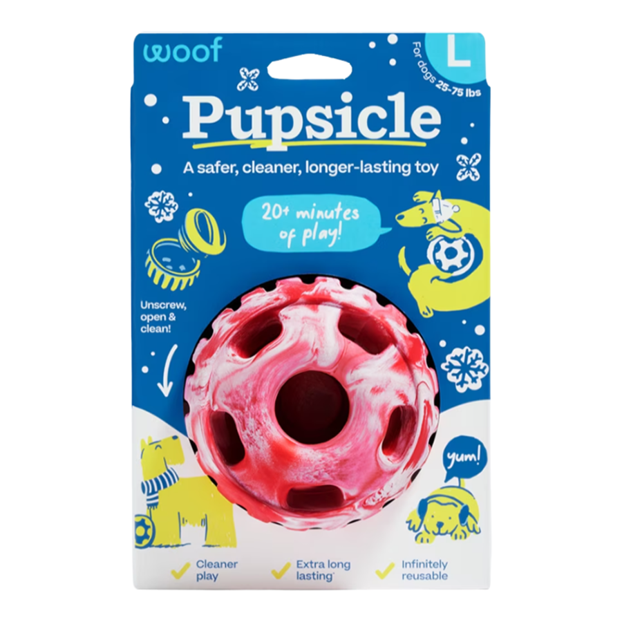 Woof The Pupsicle Treat Dispensing Dog Toy Holiday Edition