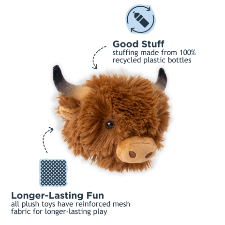 Tall Tails 2-in-1 Fetch Ball Dog Toy – Highland Cow