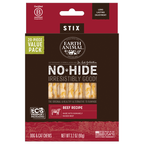 Earth Animal No-Hide Beef Stix Chew Dog Treat