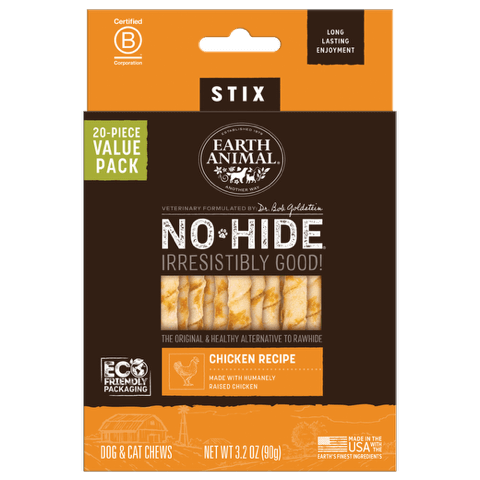 Earth Animal No-Hide Chicken Stix Chew Dog Treat