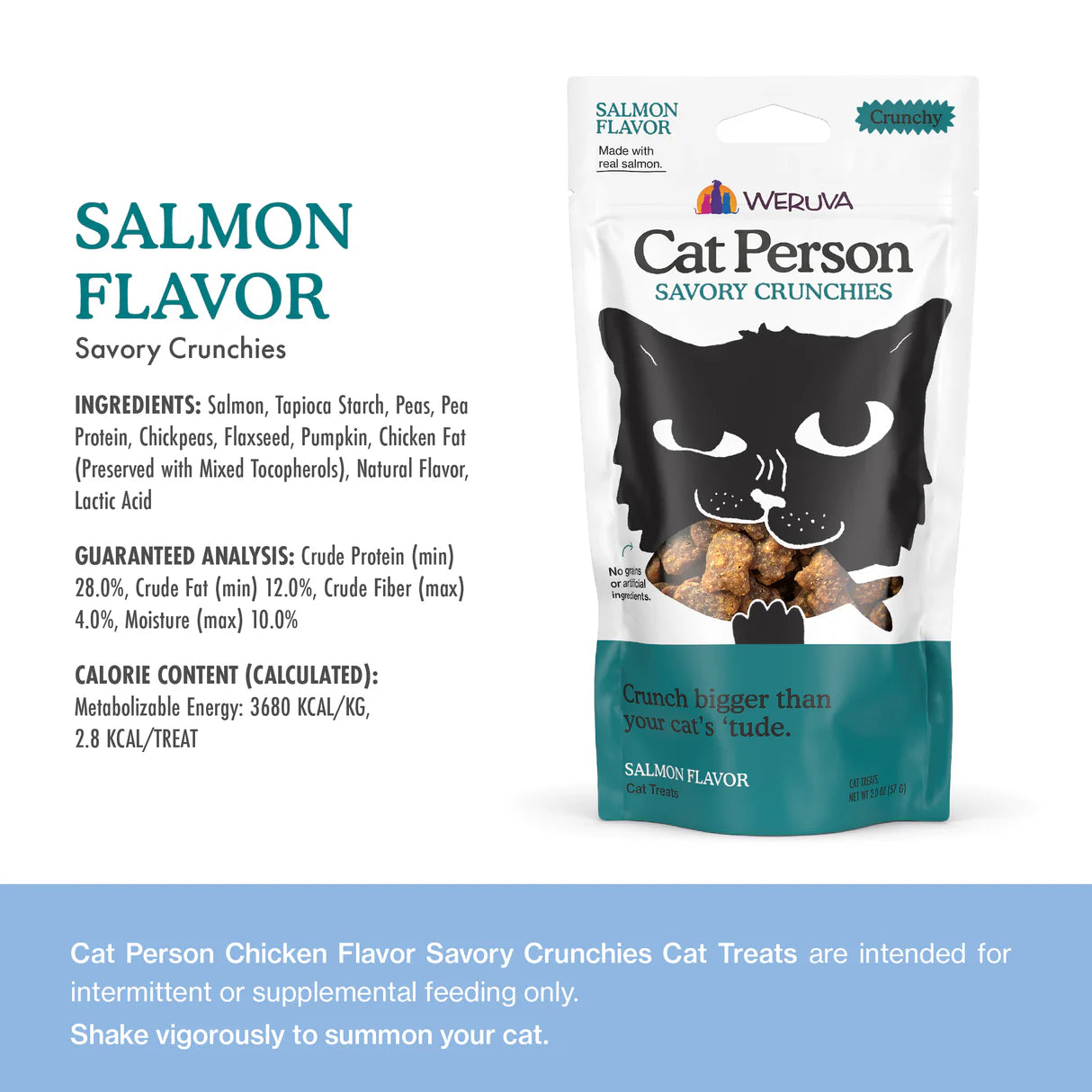 Weruva Cat Person Savory Crunchies Treats - 2oz