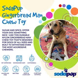 SodaPup Gingerbread Man Nylon Dog Toy, Brown