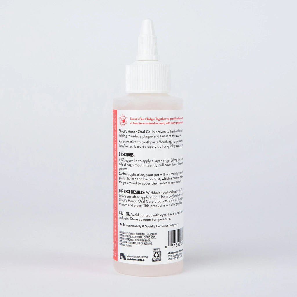 Skout's Honor Oral Gel Peanut Butter & Bacon Oral Care for Pets