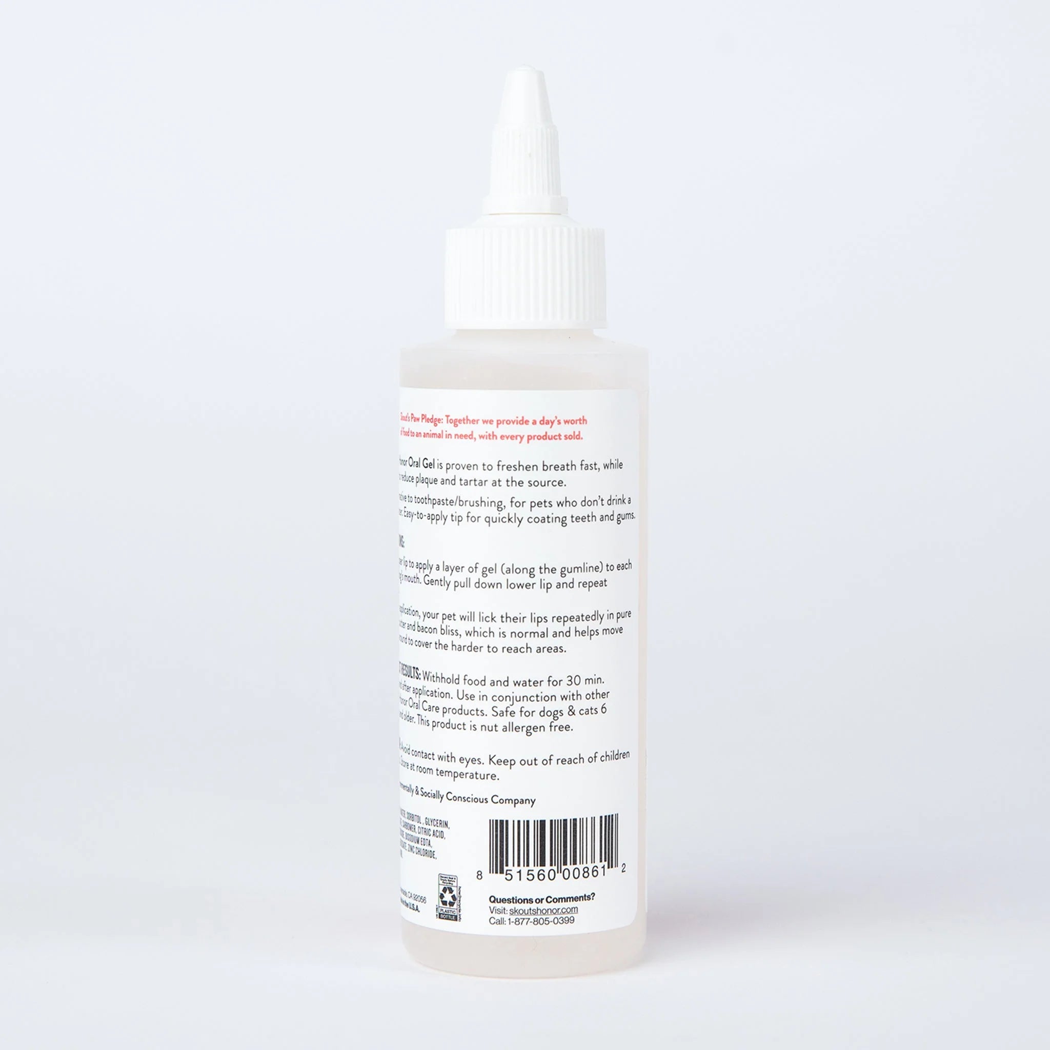 Skout's Honor Oral Gel Peanut Butter & Bacon Oral Care for Pets