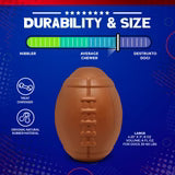Football eDispenser – Durable Rubber Chew Toy & Treat Dispenser