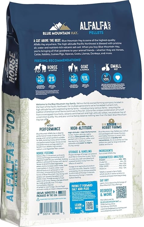 Blue Mountain High Altitude Horse Hay Pellets