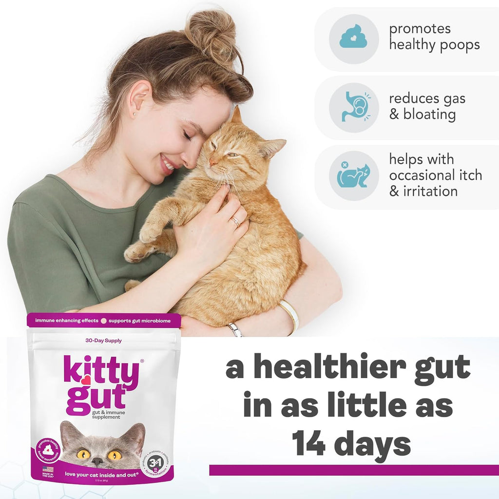 KittyGut™ Premium Cat Digestive & Immune Support for Cats