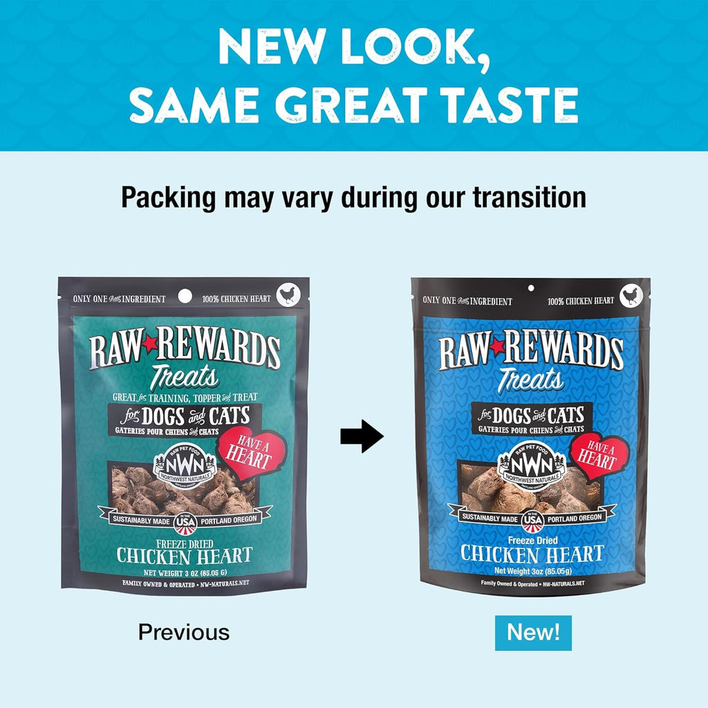 Northwest Naturals Raw Rewards Freeze-Dried Chicken Hearts