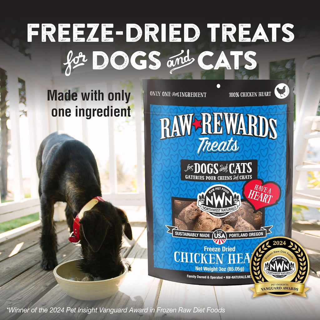 Northwest Naturals Raw Rewards Freeze-Dried Chicken Hearts