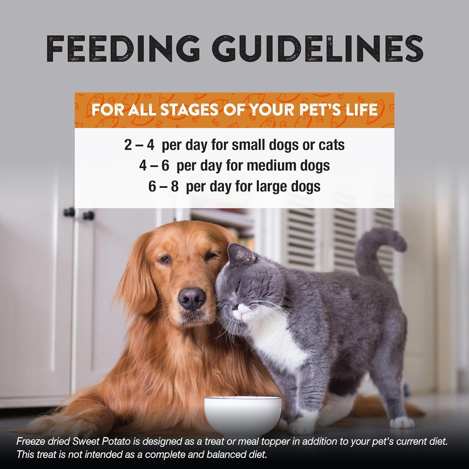 Northwest Naturals Raw Rewards Freeze-Dried Sweet Potato Treats for Dogs and Cats