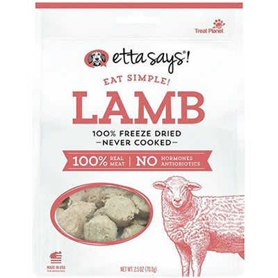 Etta Says! Eat Simple! Lamb Freeze-Dried Dog Treats, 2.5-oz