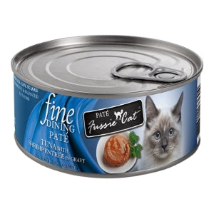 Fussie Cat Fine Dining Pate Tuna With Shrimp Entree Wet Cat Food, 2.82-oz