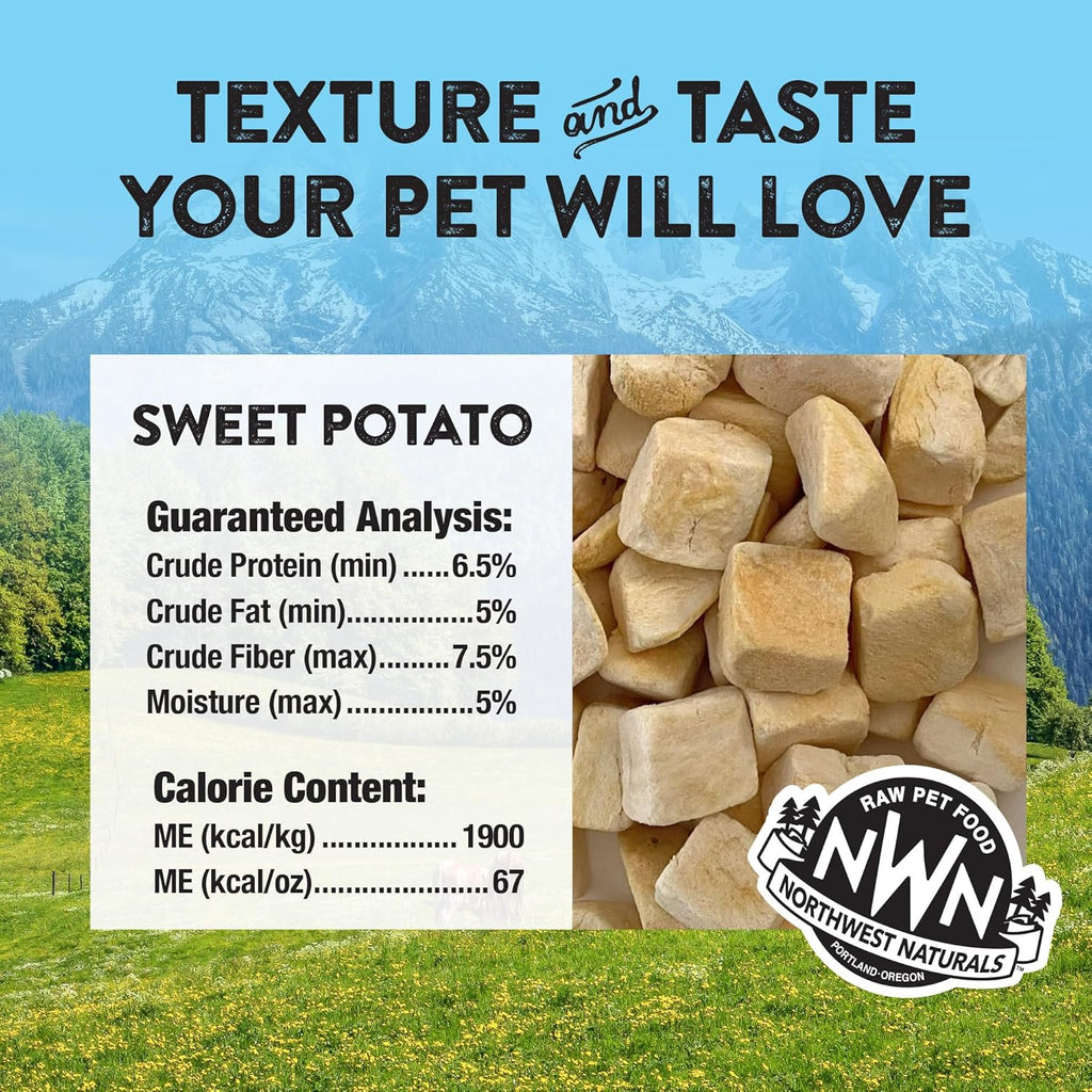 Northwest Naturals Raw Rewards Freeze-Dried Sweet Potato Treats for Dogs and Cats
