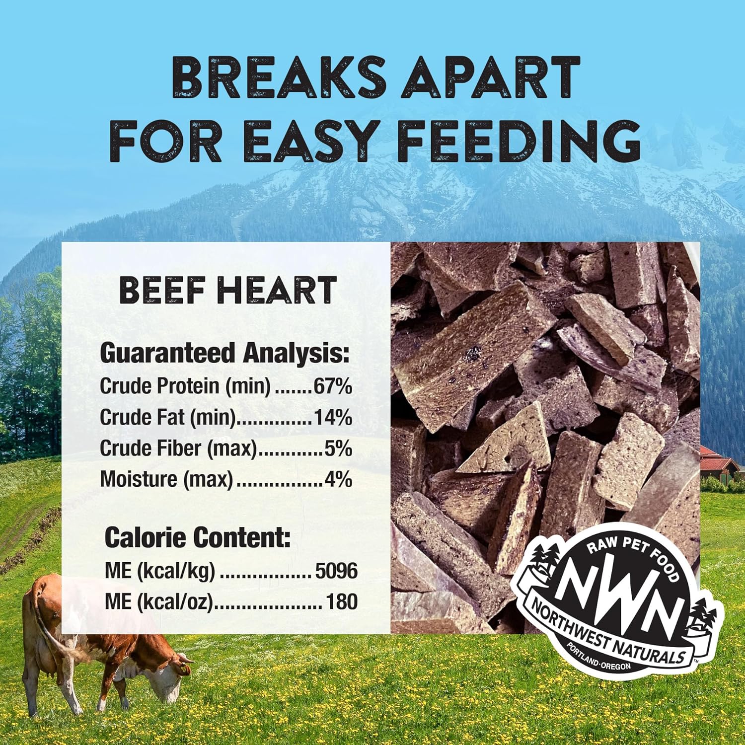 Northwest Naturals Raw Rewards Freeze-Dried Beef Heart Treats