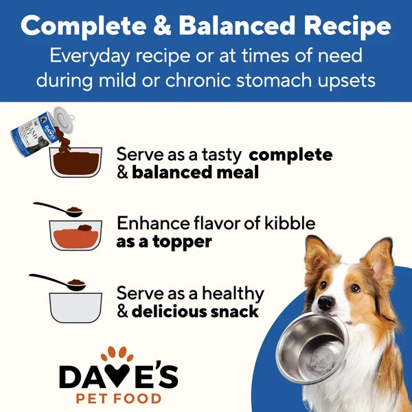 Dave's Restricted Diet Bland for Dogs – Turkey & Rice Pâté