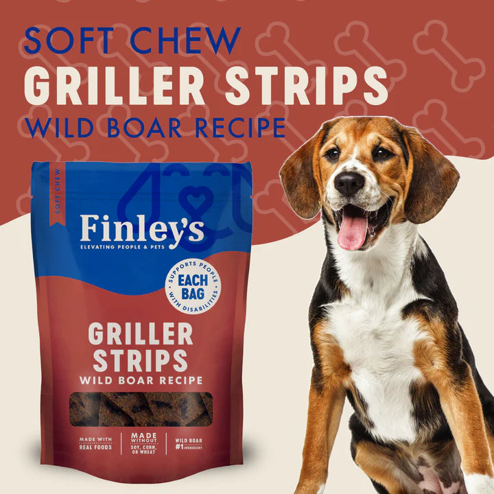 Finley's Dog Griller Strips Wild Boar 6oz