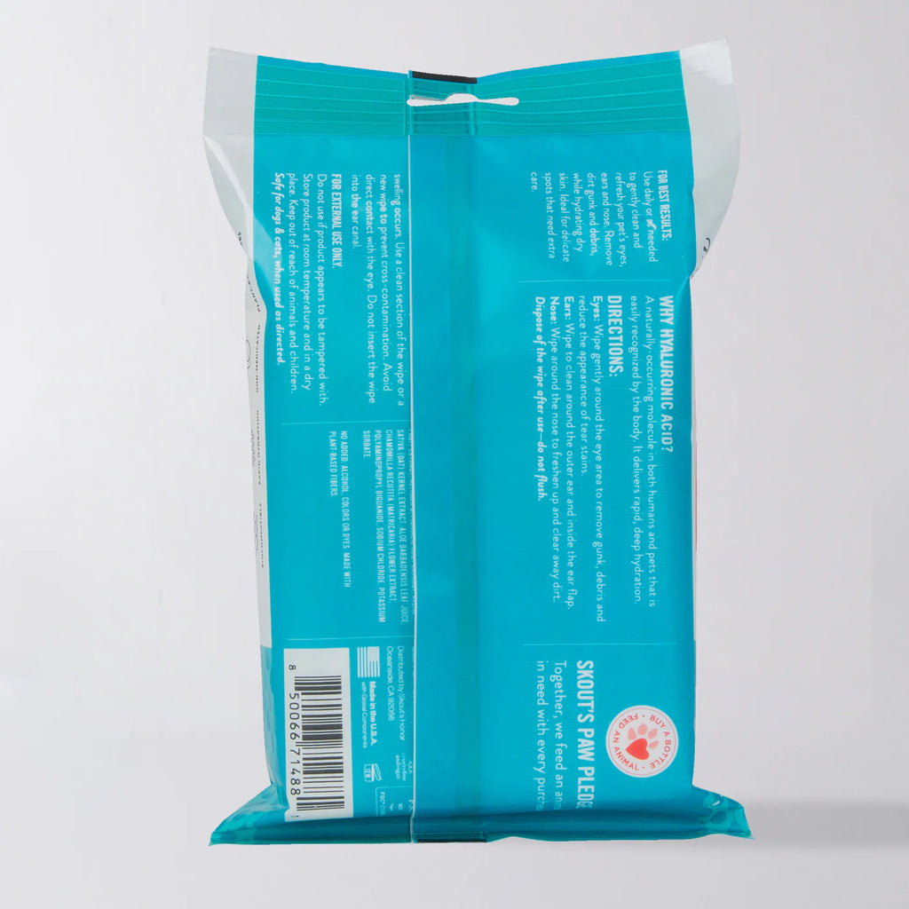 Skout's Honor HydroClear Wipes Eye, Ear & Nose Wipes