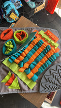 Messy Mutts Square Forage Snuffle Mat Lick Mat Dog Slow Feeder, 16-in x 16-in
