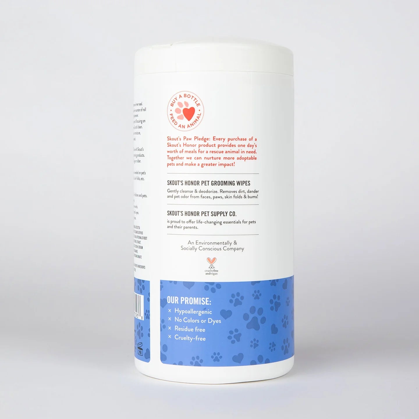 Skout's Honor Pet Grooming Wipes for Dogs & Cats
