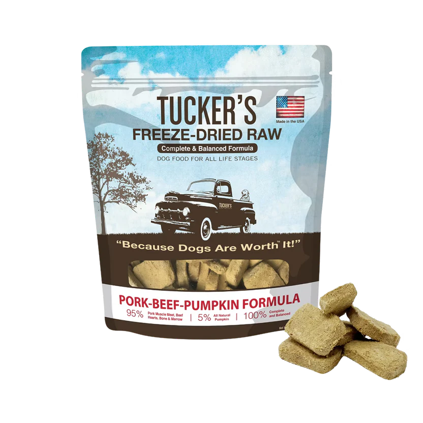Tucker's  Pork, Beef & Pumpkin Freeze-Dried Raw Diet