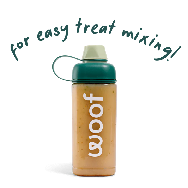 Woof Dog Treat Mixer Bottle
