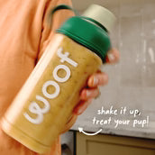 Woof Dog Treat Mixer Bottle