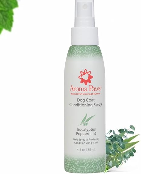 Aroma Paws Eucalyptus Peppermint Dog Coat Conditioning Spray, 4.5-oz