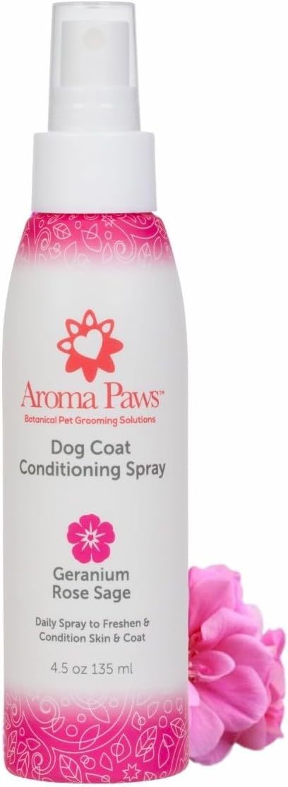 Aroma Paws Geranium Rose Sage Dog Coat Spray, 4.5-oz