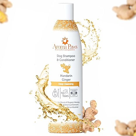 Aroma Paws Deep Cleaning Dog Shampoo & Conditioner, Mandarin Ginger, 13.5-oz bottle