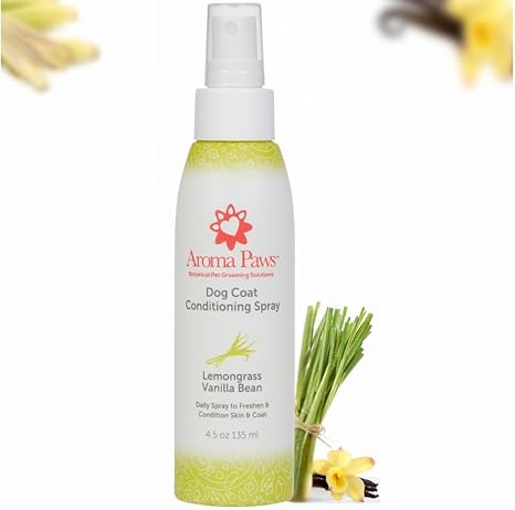 Aroma Paws Lemongrass Vanilla Bean Dog Coat Conditioning Spray, 4.5-oz