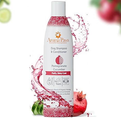 Aroma Paws Pomegranate Cucumber Dog Shampoo & Conditioner, 13.5-oz