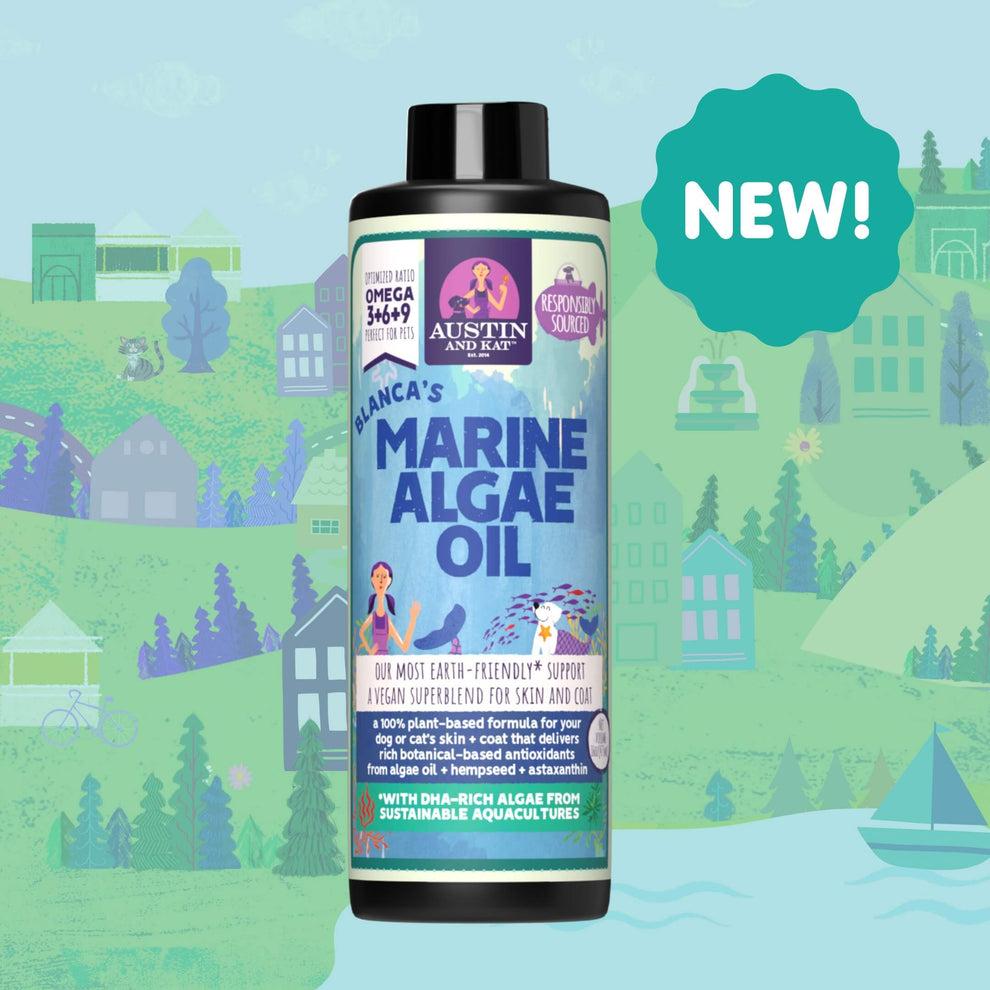 Austin and Kat Blanca's Marine Algae Oil Dog & Cat Supplement, 16-oz