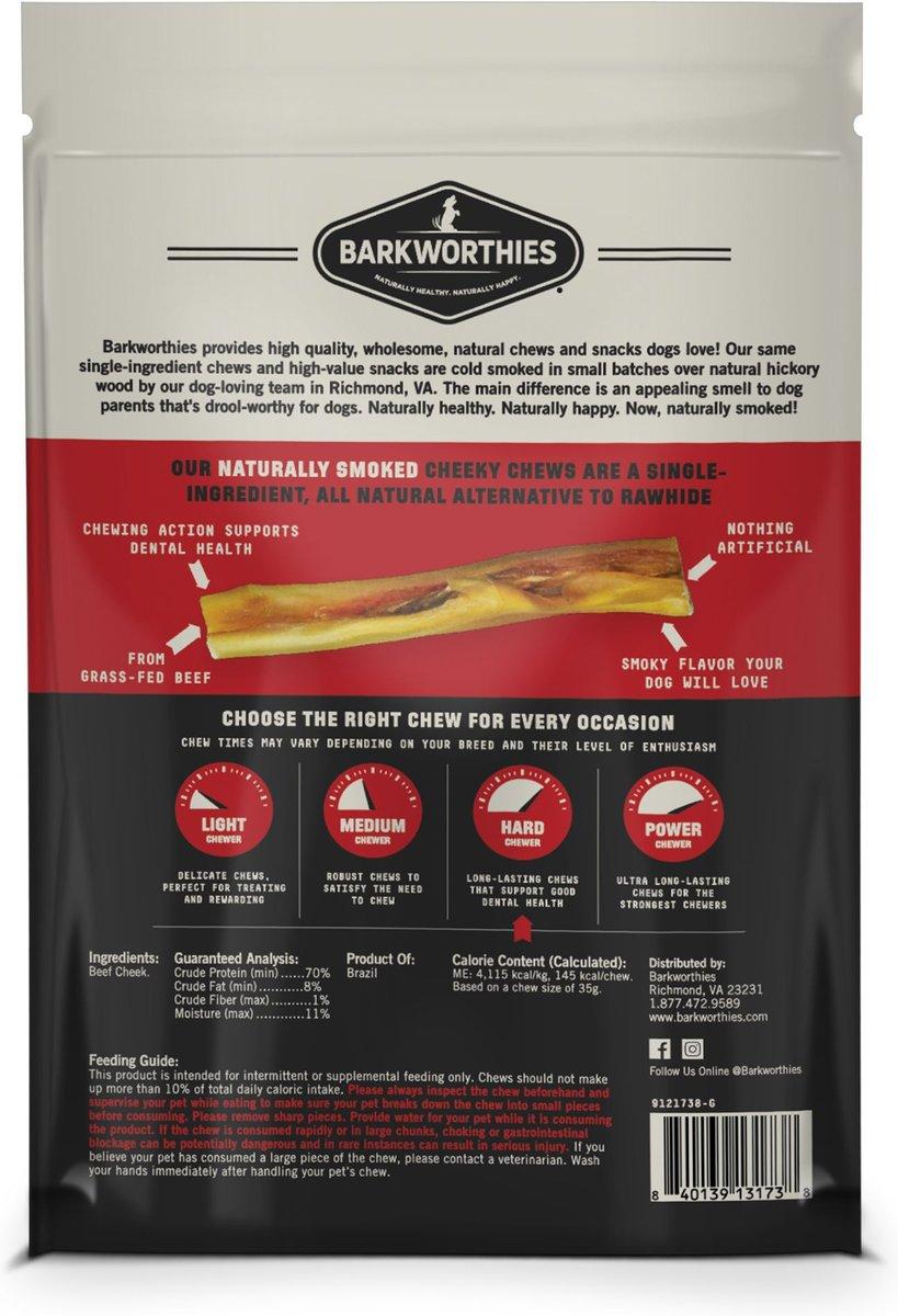 Barkworthies Smoked Cheeky Chews Dog Treats, 4-pk