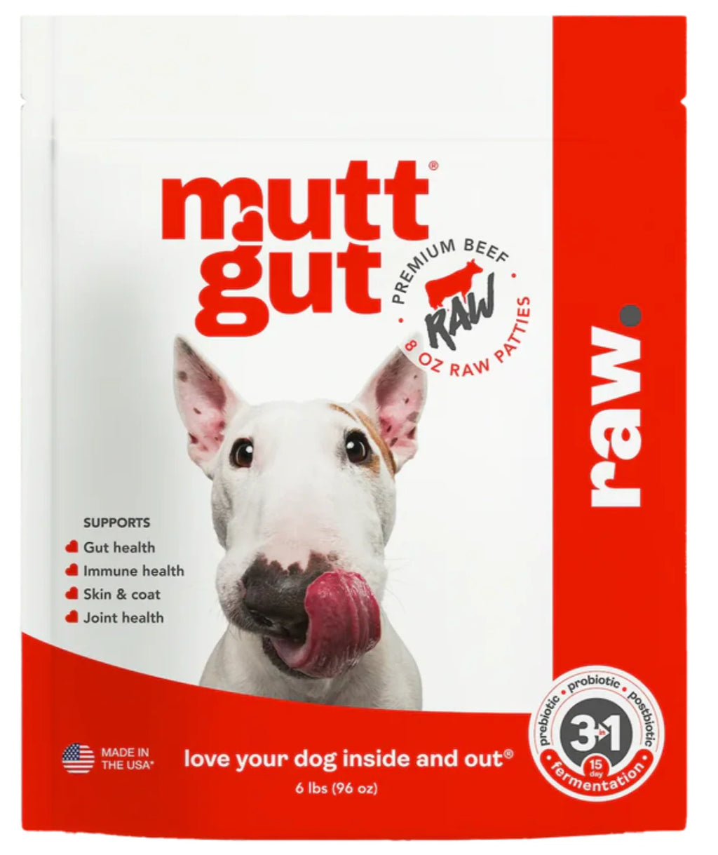 Mutt Gut Dog Microbiome Beef Raw Frozen Food