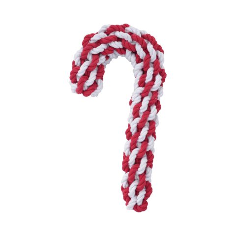 Original Territory Candy Cane Braided Rope Dog Toy – 12"