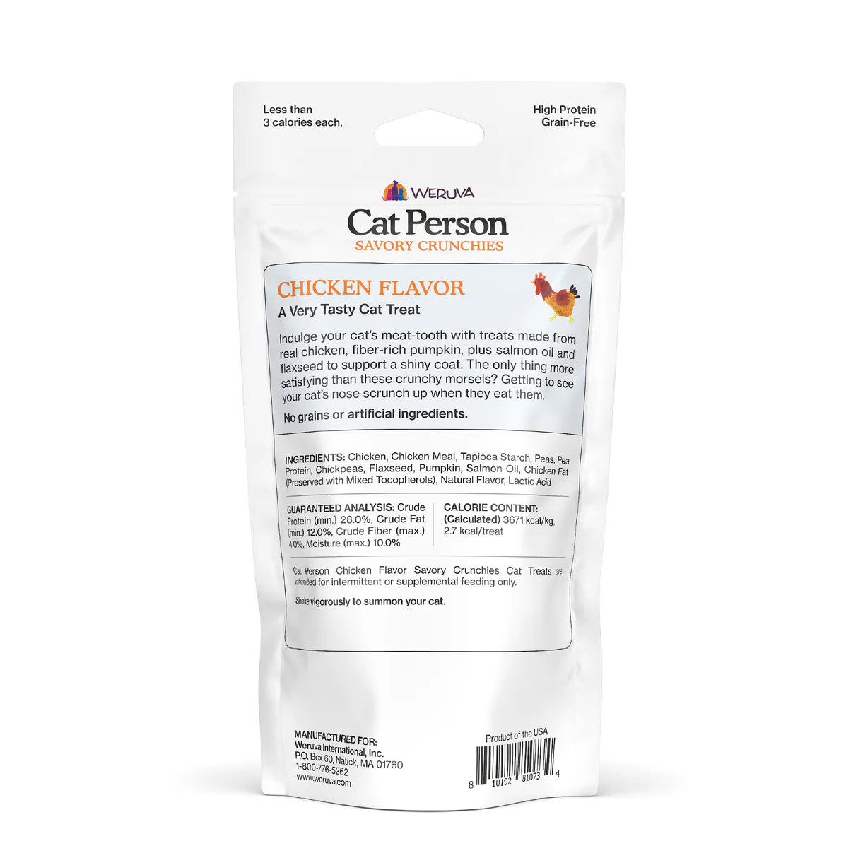Weruva Cat Person Savory Crunchies Treats - 2oz