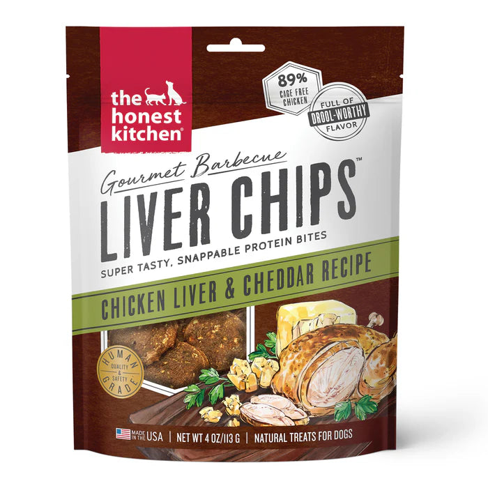 The Honest Kitchen Gourmet Chicken Liver & Cheddar Chips 4oz