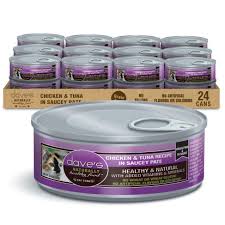 Dave's Pet Food Naturally Healthy Tuna & Chicken Dinner in Gravy Grain-Free Wet Cat Food Can, 3-oz