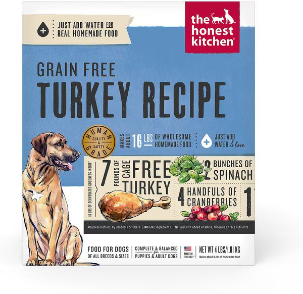 The Honest Kitchen Turkey Recipe Grain-Free Dehydrated Dog Food