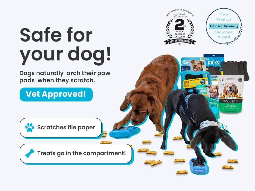 De' Vora Scratch Square Nail File Board Scratch Pad Treat Box for Pets