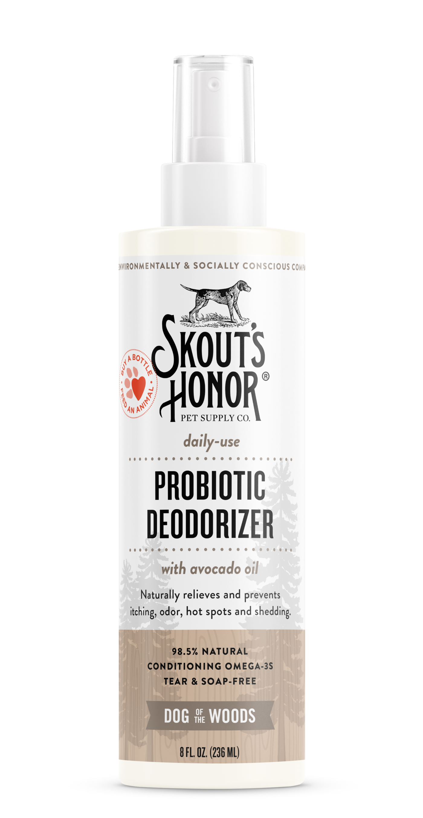 Skout's Honor Probiotic Deodorizer For Dogs & Cats, Dog of the Woods, 8-oz