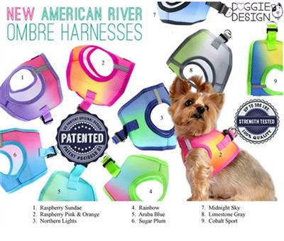 Doggie Design American River Choke-Free Dog Harness Ombre Collection