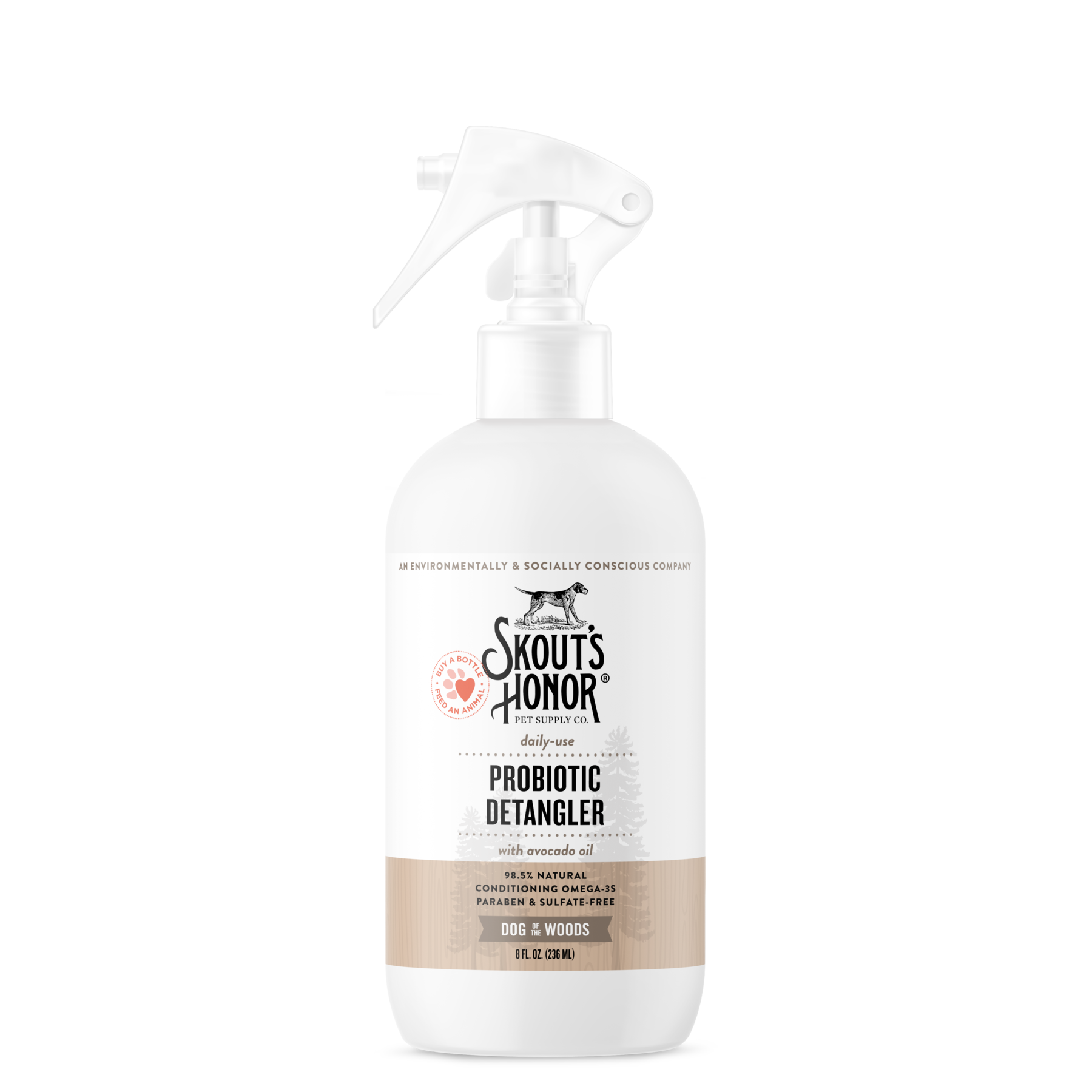 Skout's Honor Probiotic Detangler Dog of the Woods Scent for Dogs & Cats, 8-oz