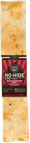 Earth Animal No-Hide BBQ Bacon Cheeseburger Strips Dog Treats, 1-count