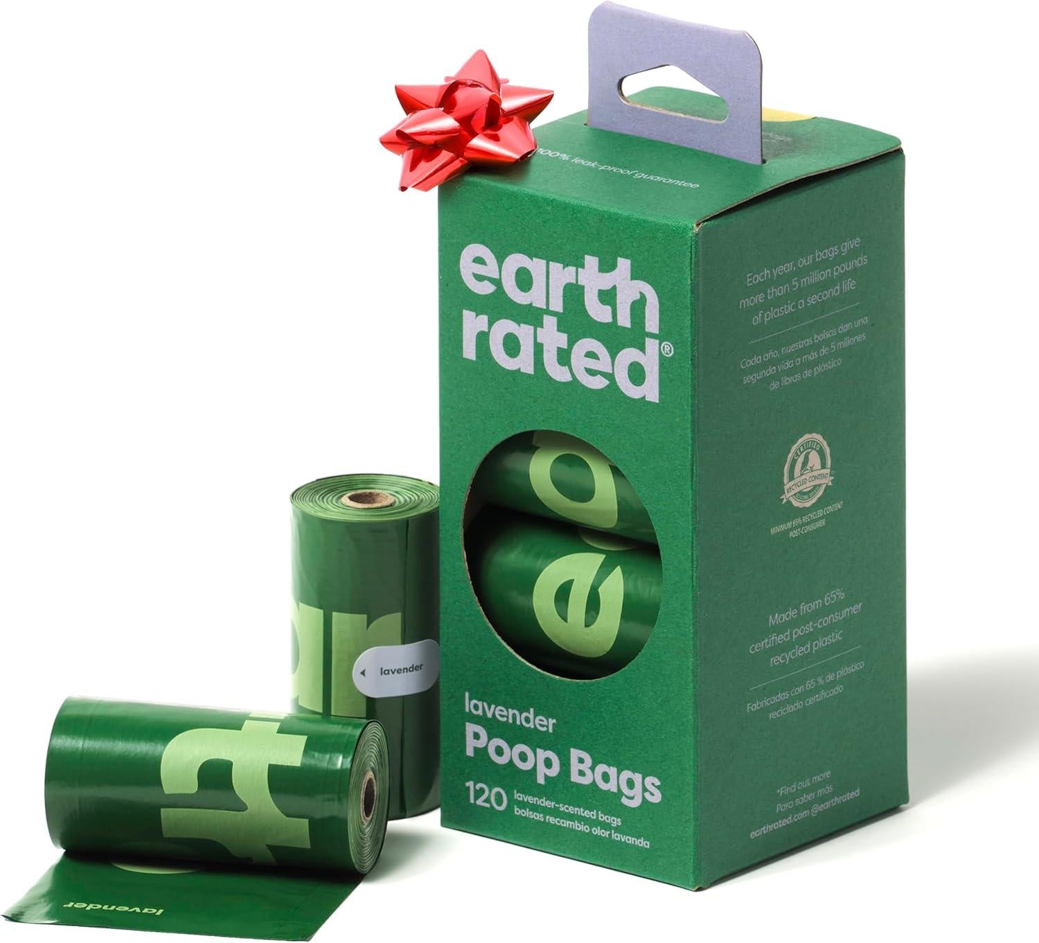 Earth Rated Poop Bags Refill Pack, Lavender-Scented, 120 Count
